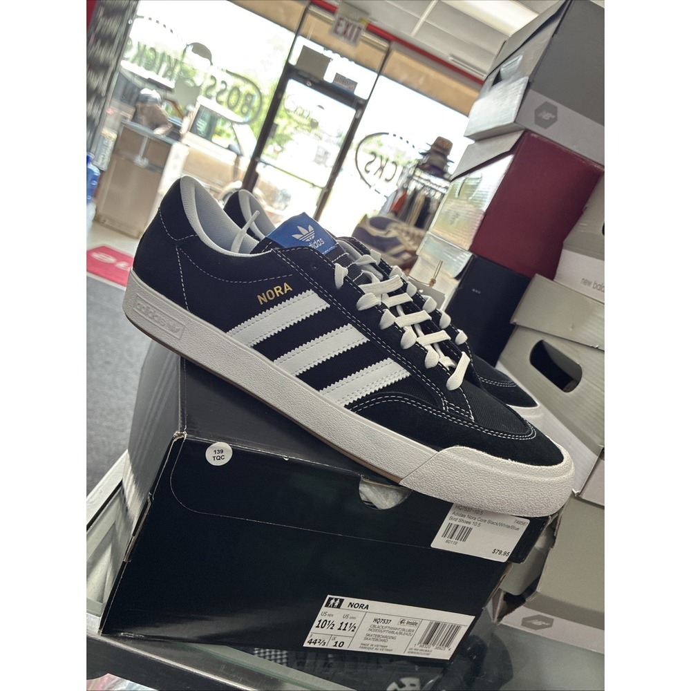 Adidas Originals Men's Black White NORA Shoes HQ7537 SZ 10.5 New DS